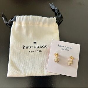 Kate Spade Gold Pineapple Stud Earrings NWT